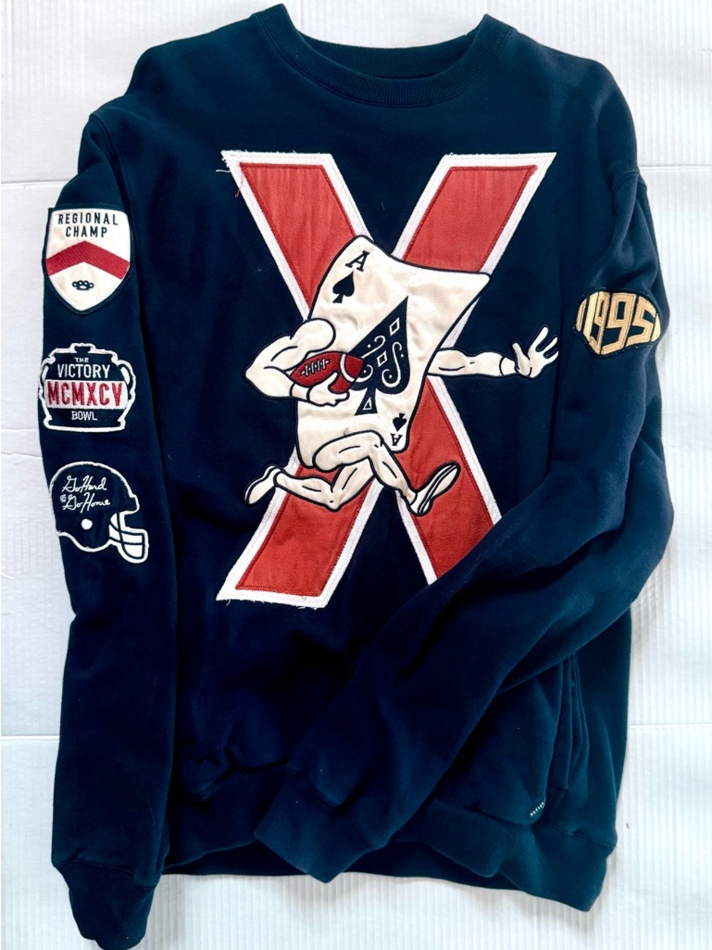 Y2K Wild Card Victory League Crewneck Sweatshirt by 10 Deep Victory, Sz L